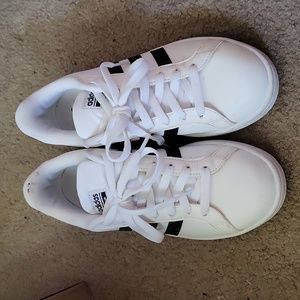 Adidas, size 7, white shoes